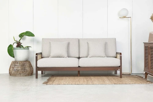 Ghế Sofa Gỗ Cao Su Tự Nhiên FIJI