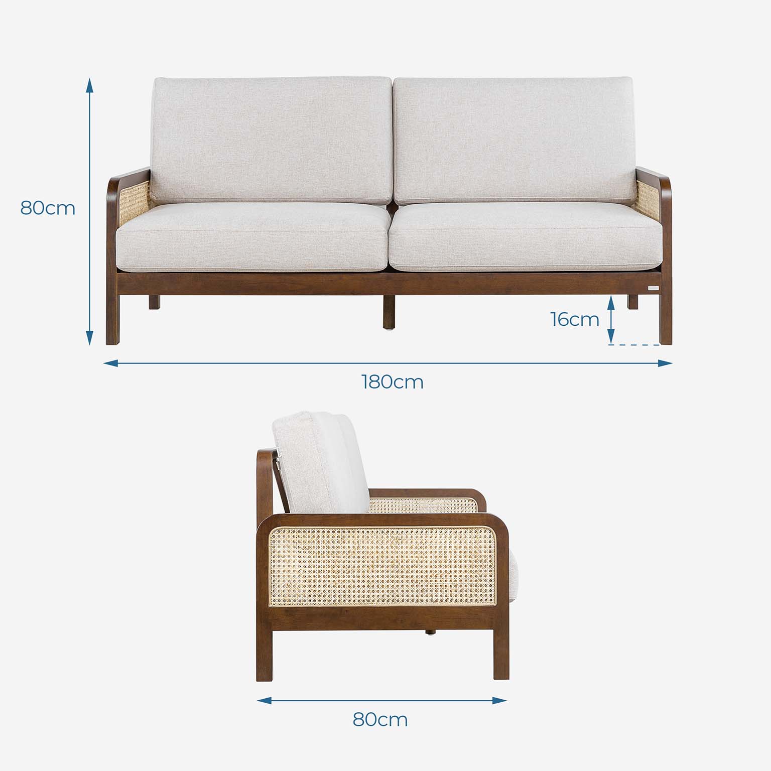 Nội Thất MOHO ghế sofa gỗ cao su tự nhiên FIJI