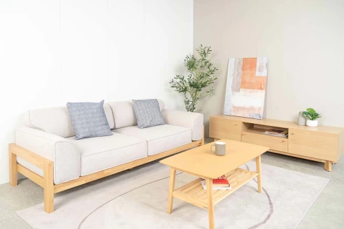 Ghế Sofa Gỗ Cao Su Tự Nhiên MOSS